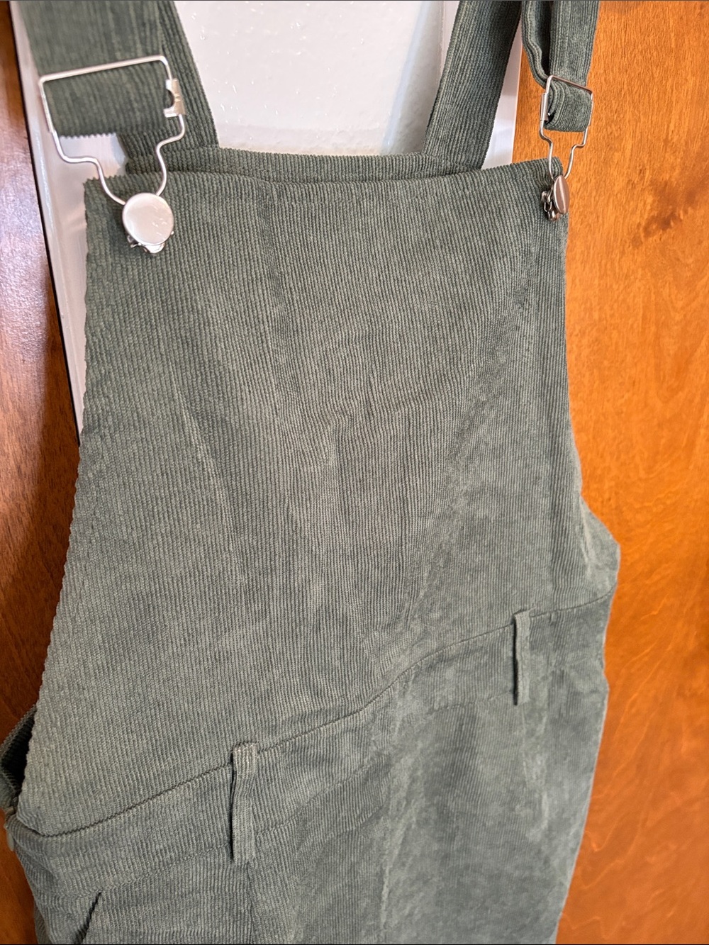 Women’s Corduroy Green Overall Dress